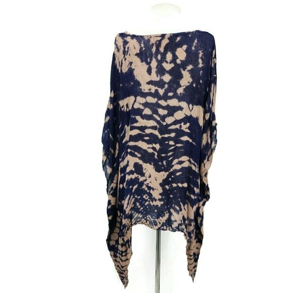 New Blue Life V Neck Cape Cool Cover Up Womens XS/S Dress Indigo Sand - Picture 4 of 8